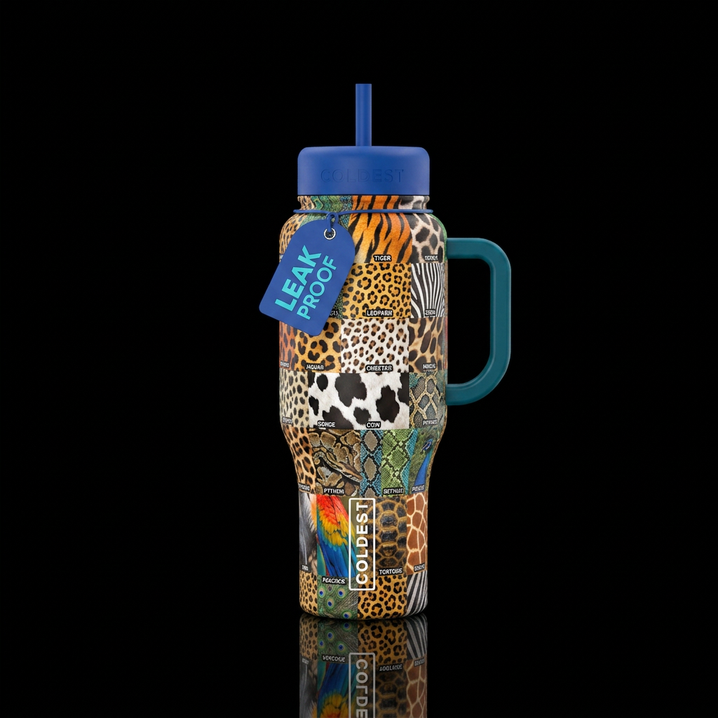 Animal print love! water bottle design