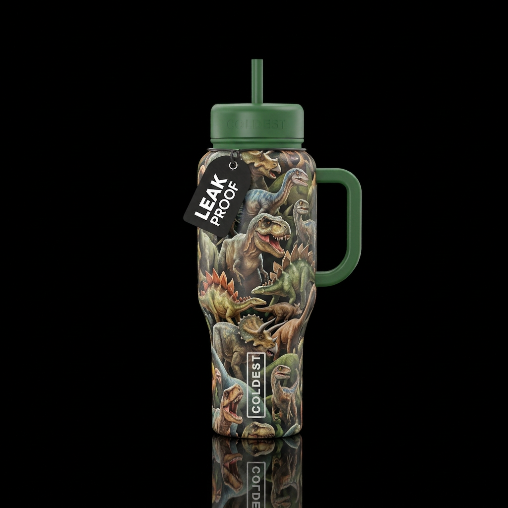 Dinosaurs water bottle design