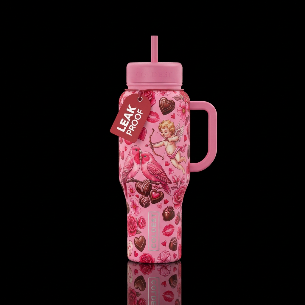 Feel the love water bottle design