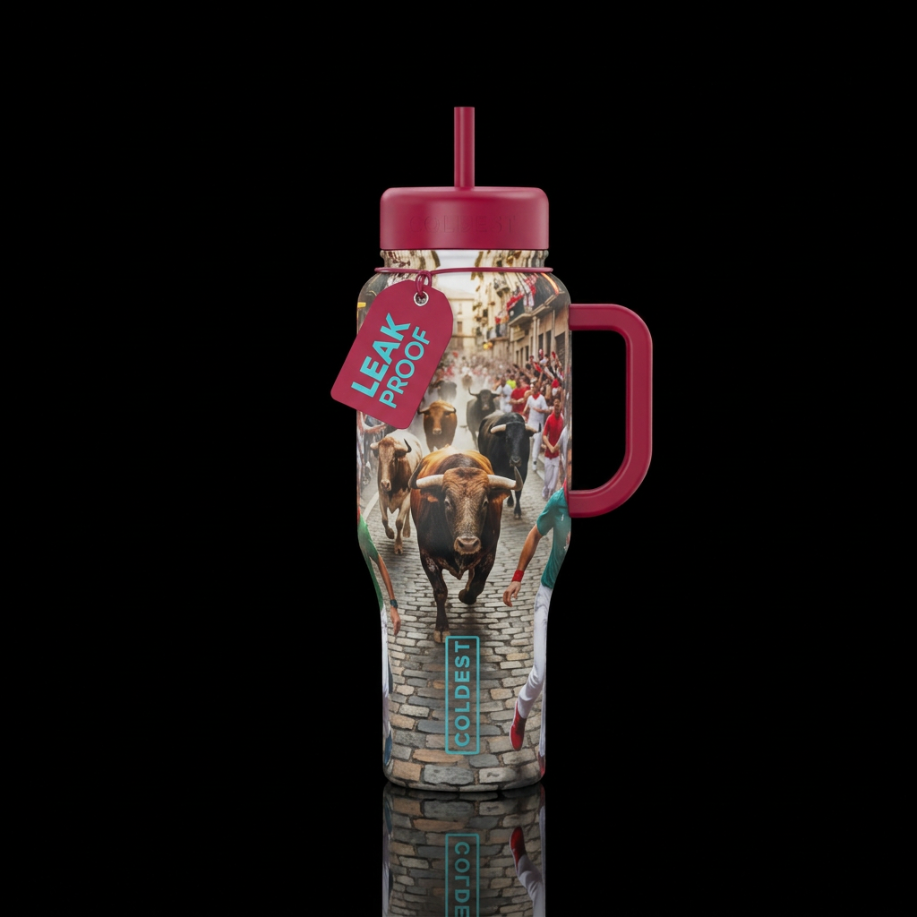 Bull run water bottle design