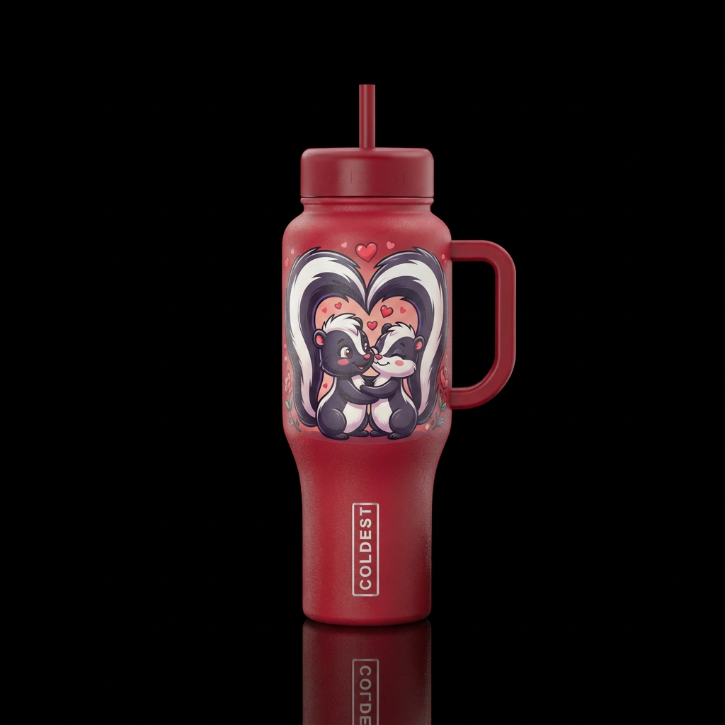 Your love never stinks water bottle design