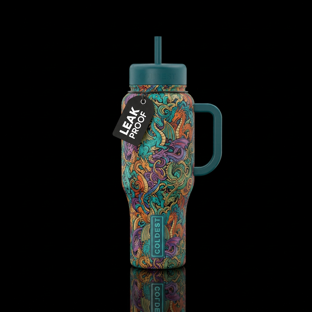 Dragon pile water bottle design