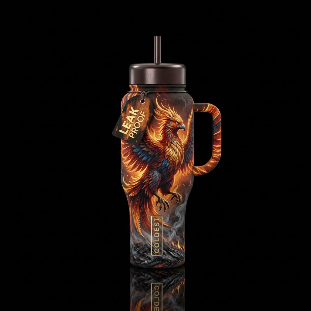 My Phoenix  Fire water bottle design
