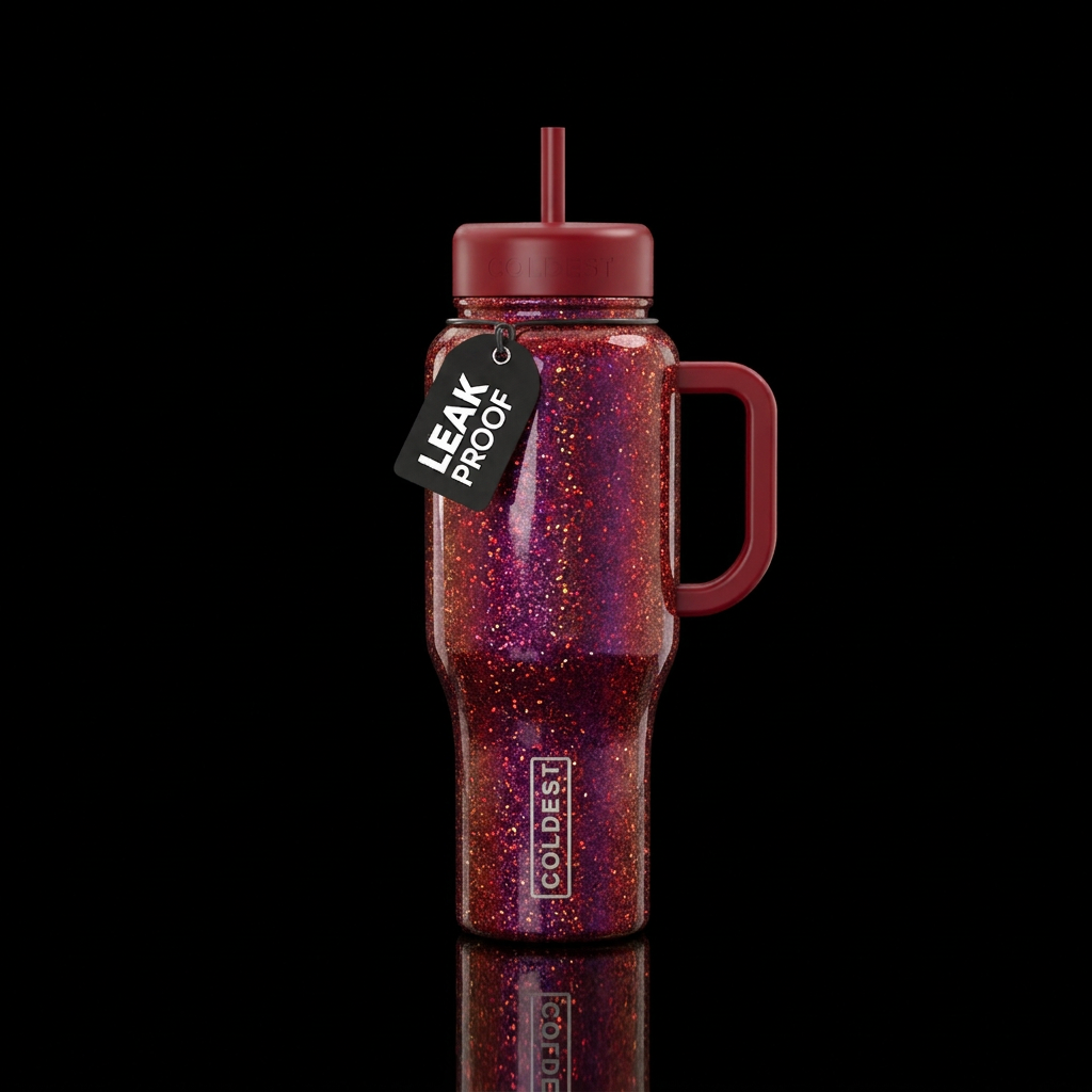 Red dreams water bottle design