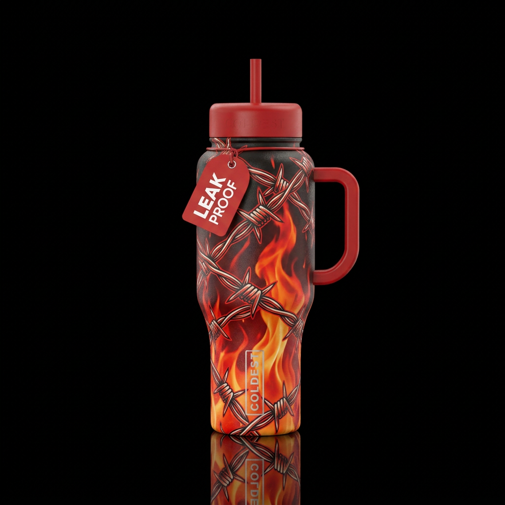 Inferno water bottle design