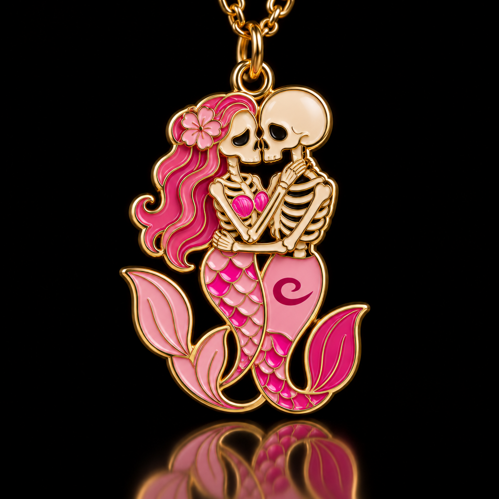 Mermaid love never dies water bottle design