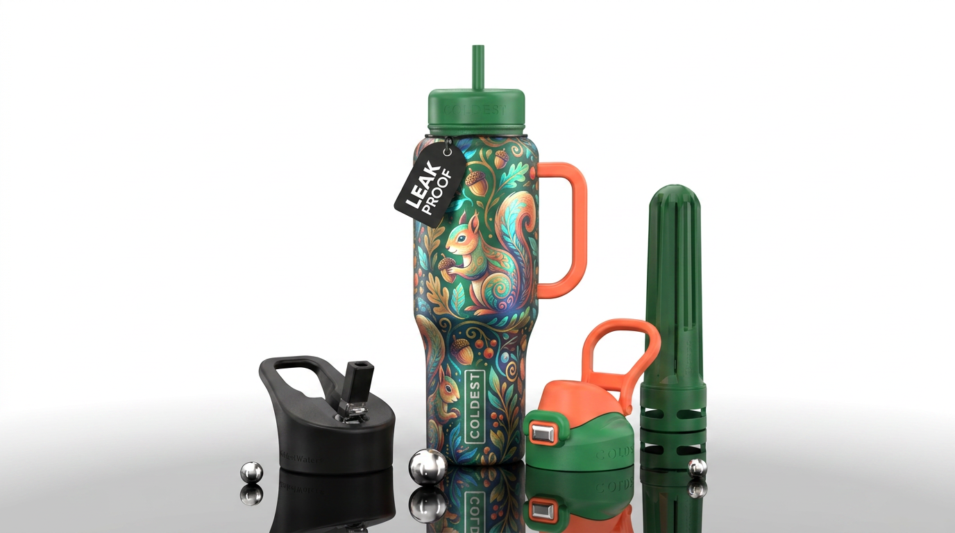 Squirrel water bottle design