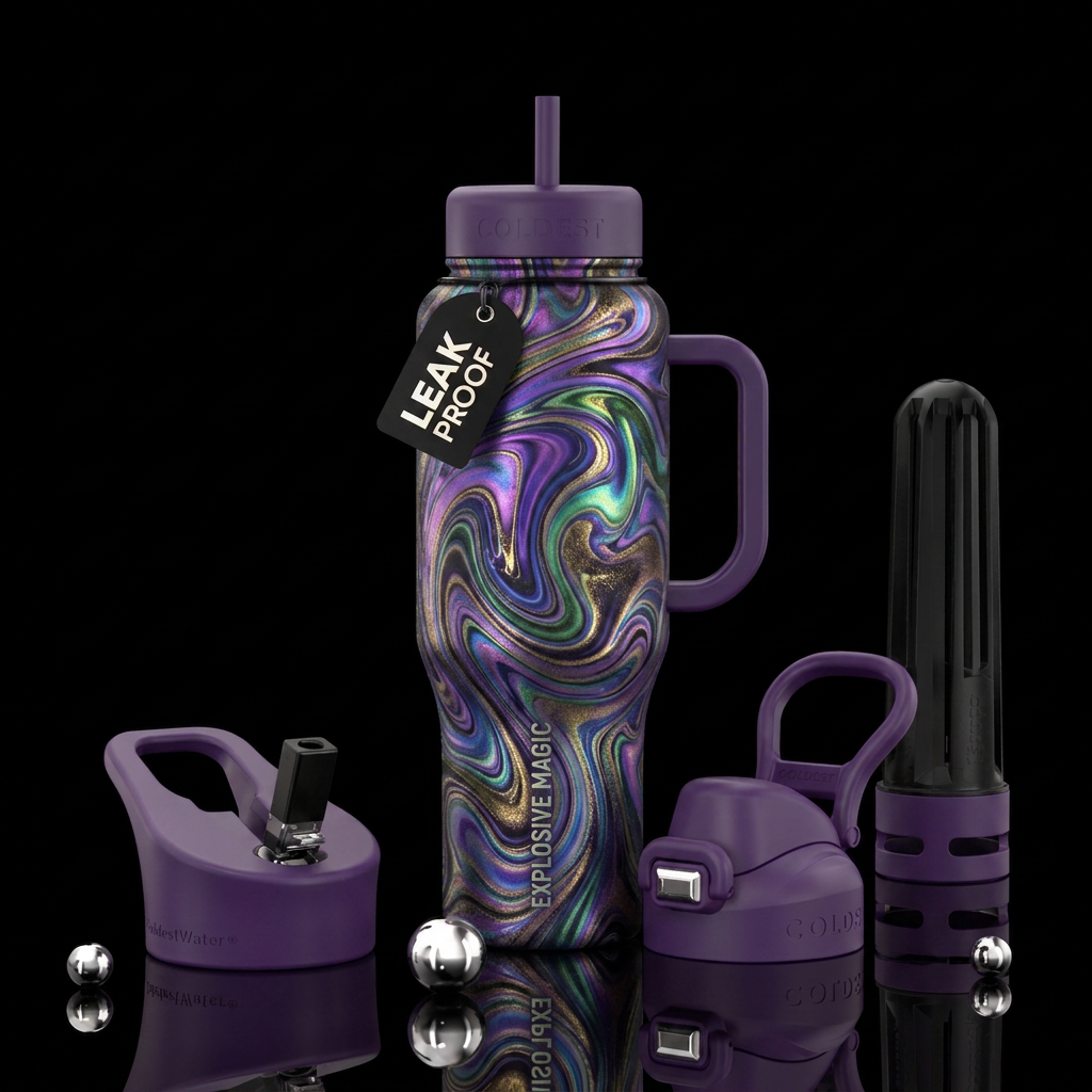 Swirls water bottle design