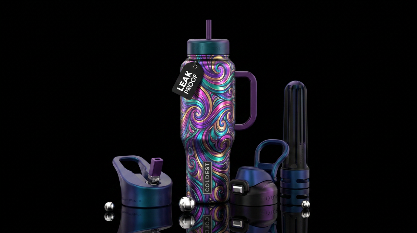 Swirls water bottle design