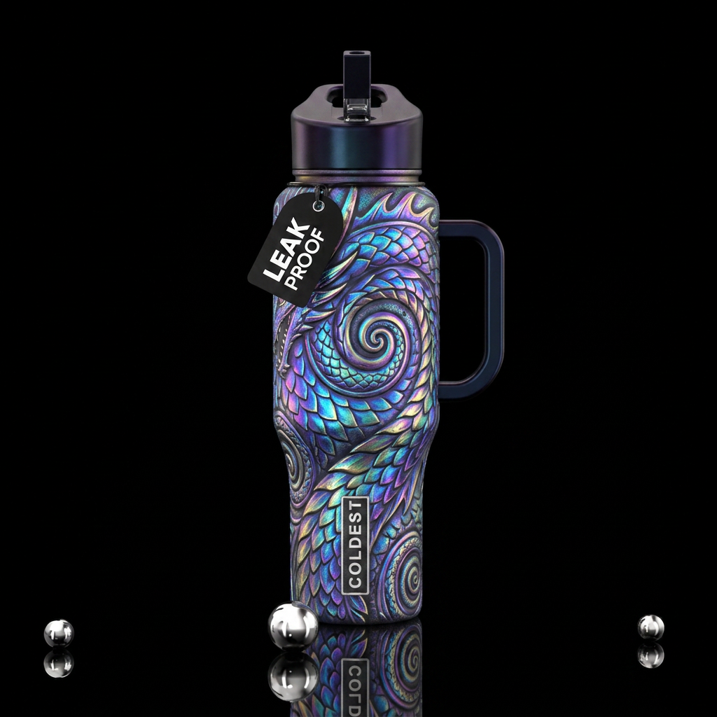 Dragon Swirl water bottle design