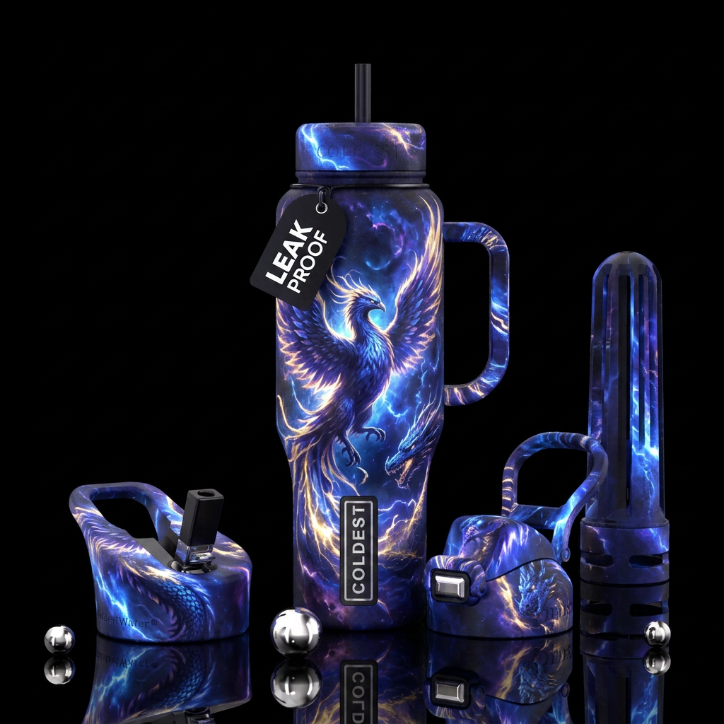 dark mood, electric, dark mood, explosive, magic, ... water bottle design