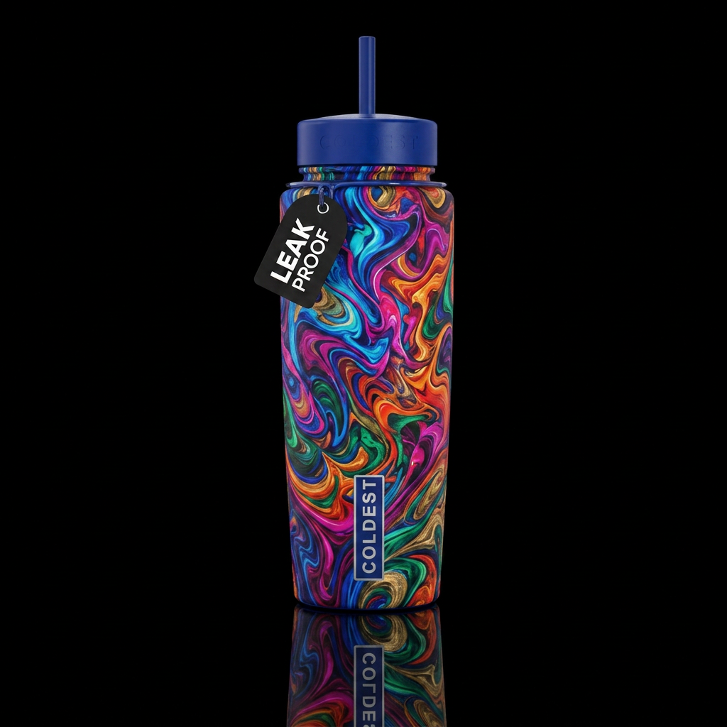 abstract water bottle design