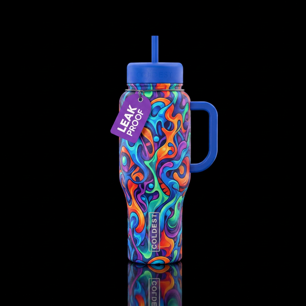 Abstract water bottle design