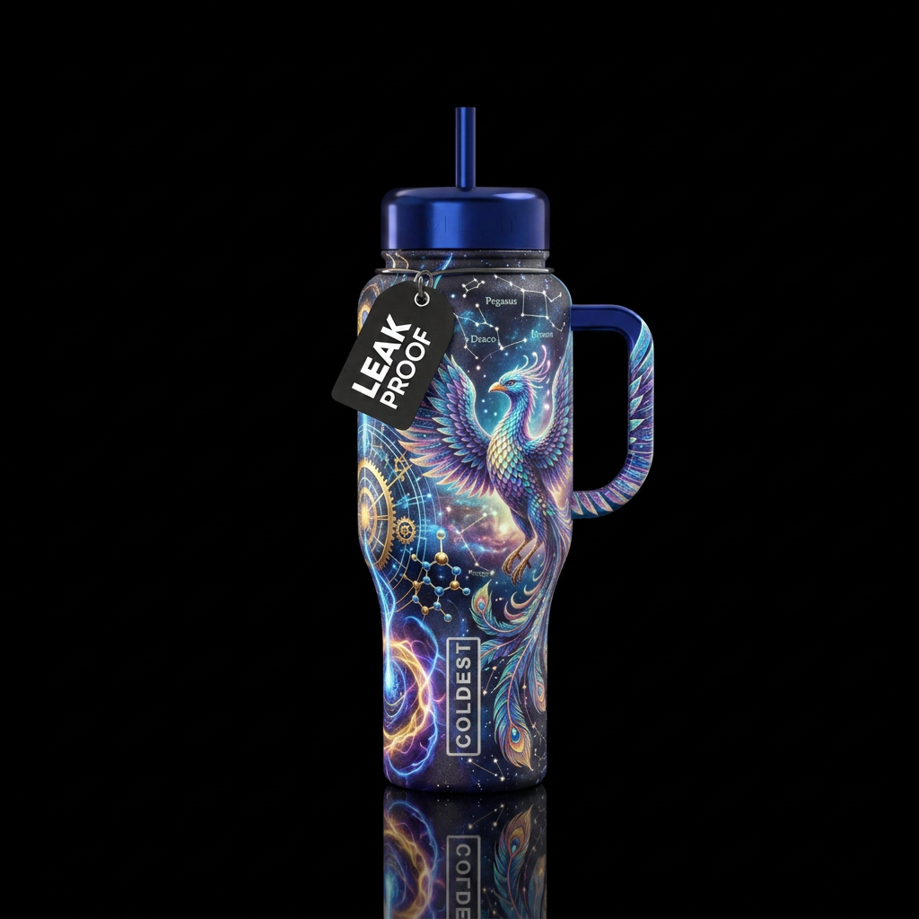scientific, mythical water bottle design