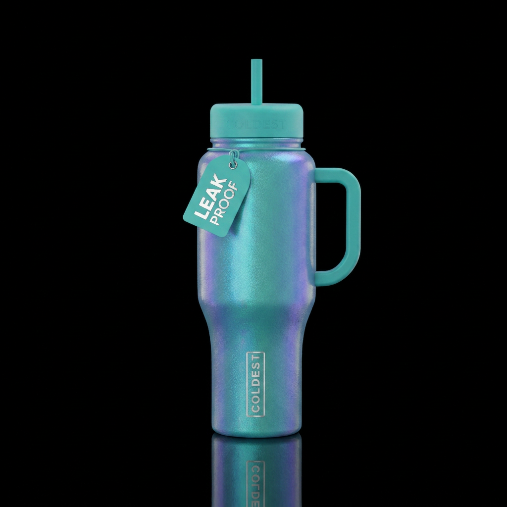 36 oz bottle teal opal water bottle design