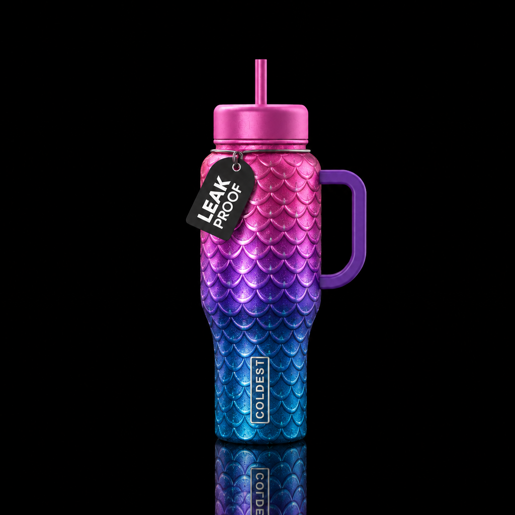 Ombre Dragon Scale water bottle design