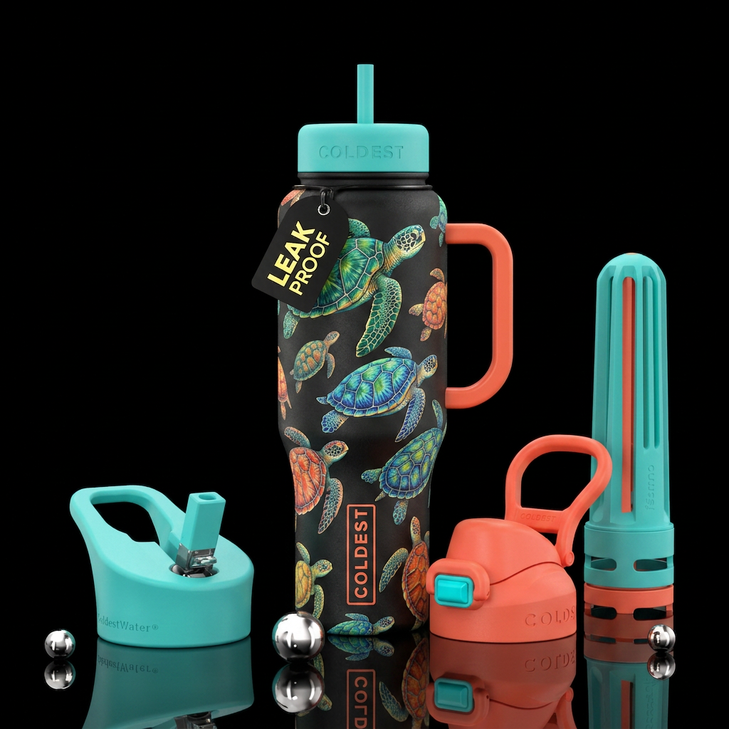Turtles water bottle design