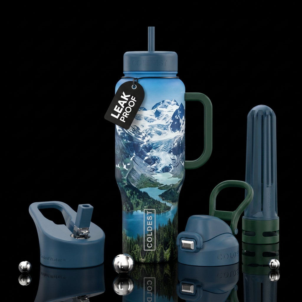 Glacier park water bottle design