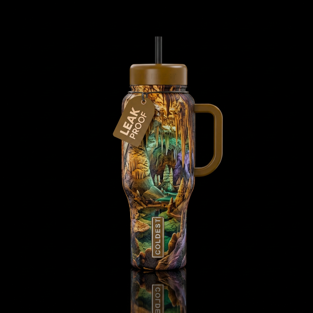 Carlsbad caverns water bottle design