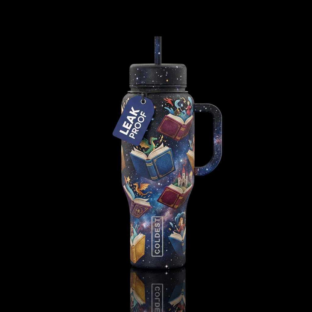 Library water bottle design