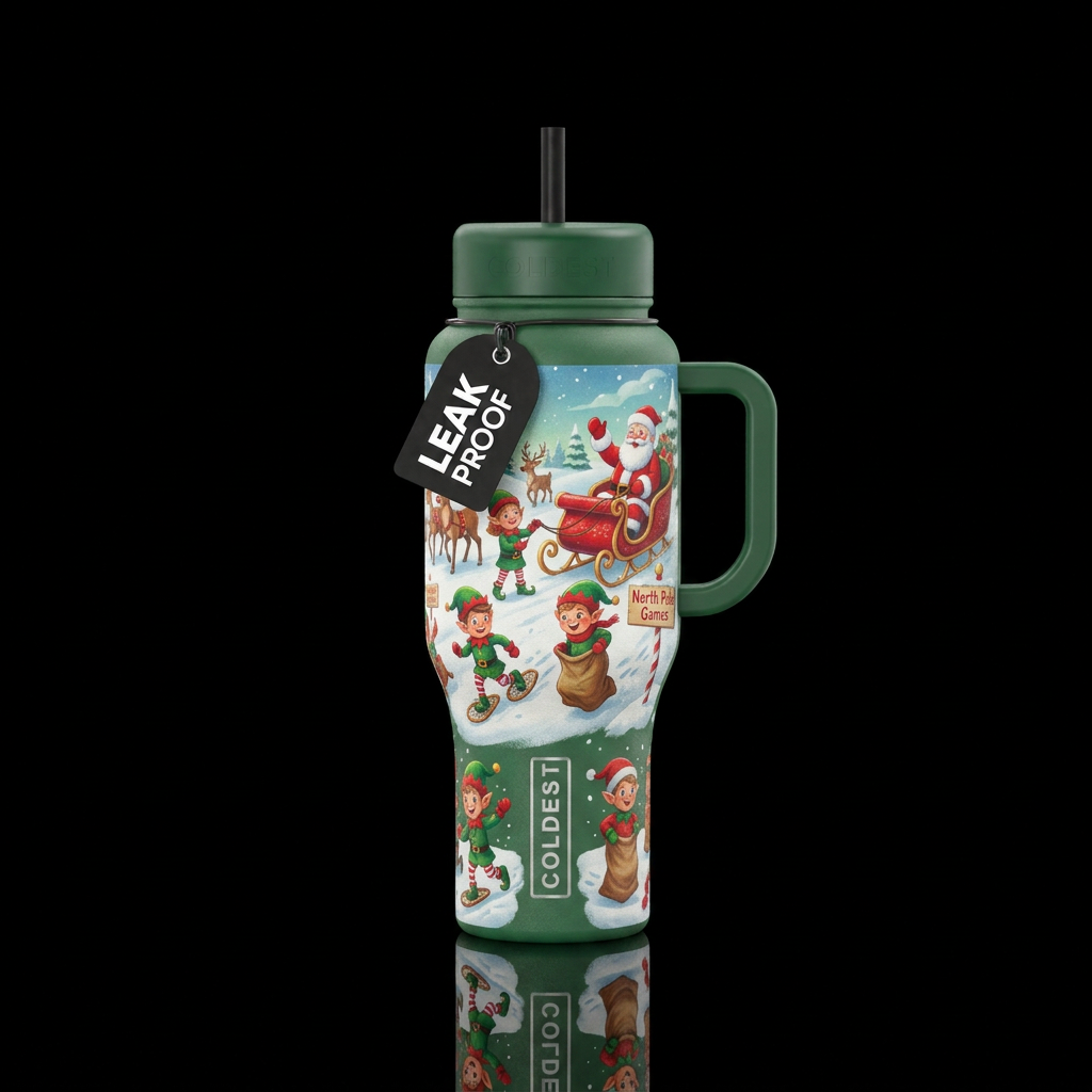 North pole games water bottle design