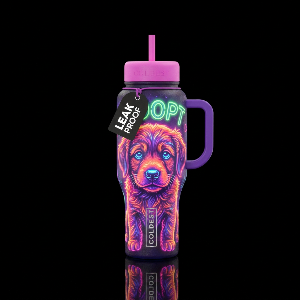 Textured adopt glowie water bottle design
