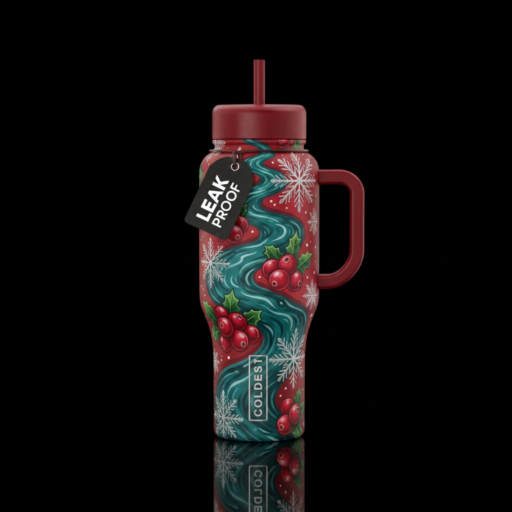 Cranberry river water bottle design