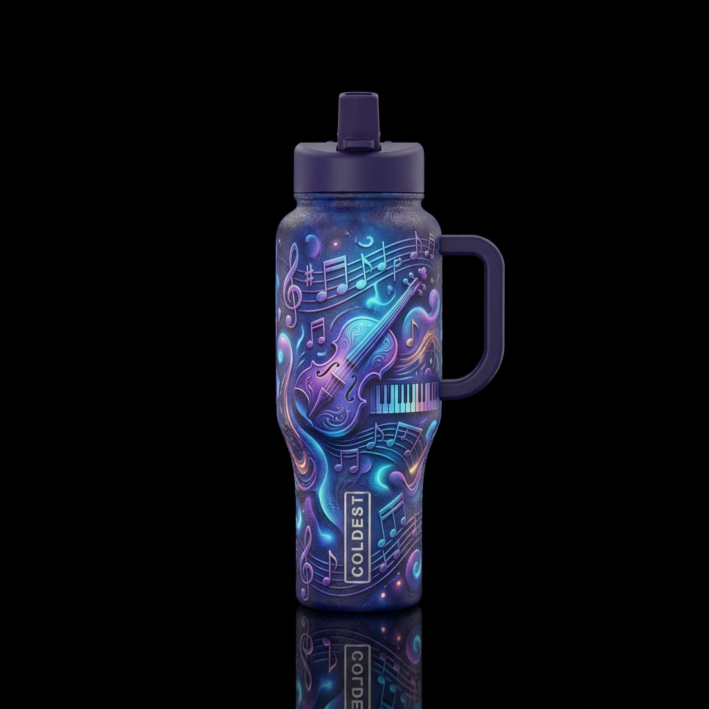 Musical wonder water bottle design