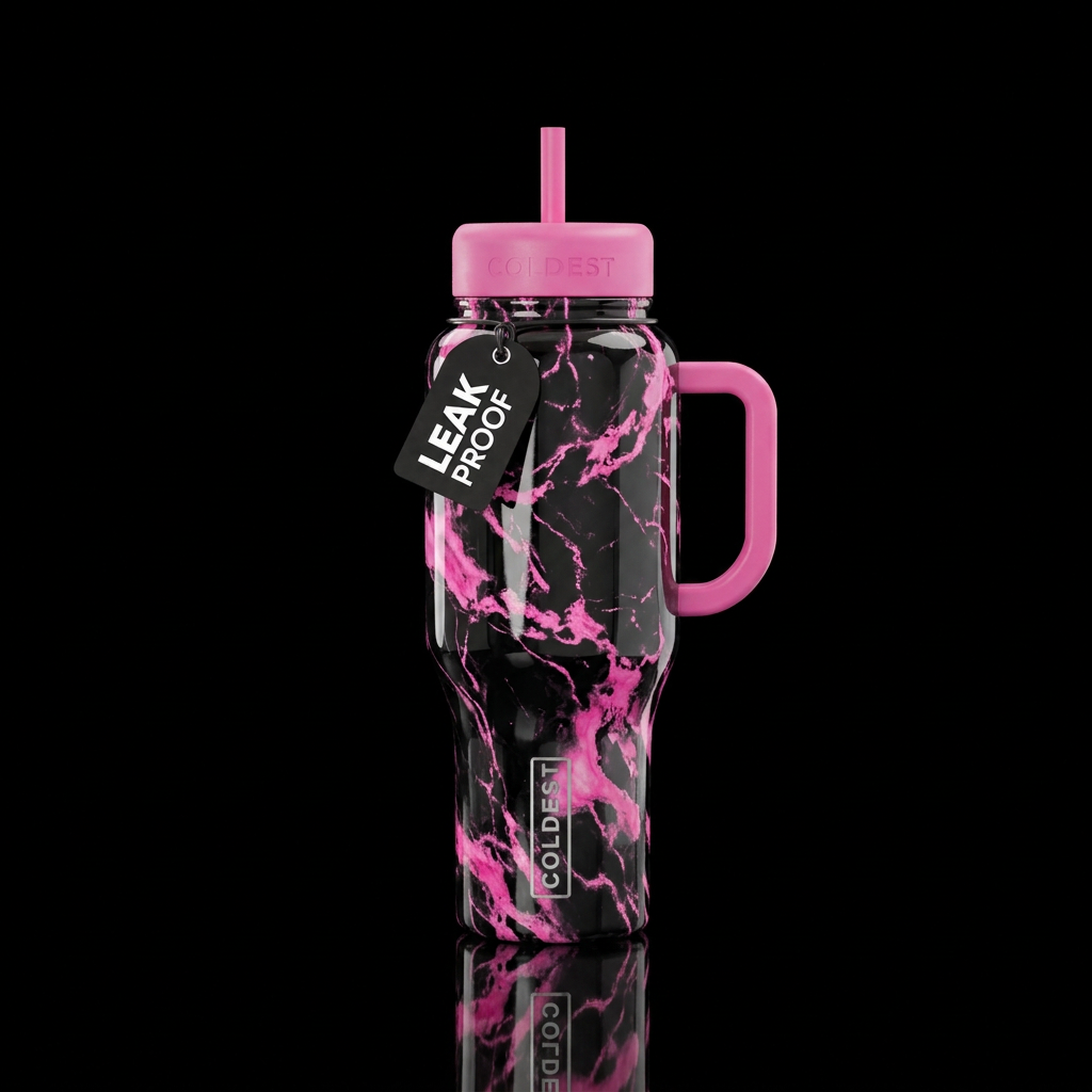 Pink storm water bottle design