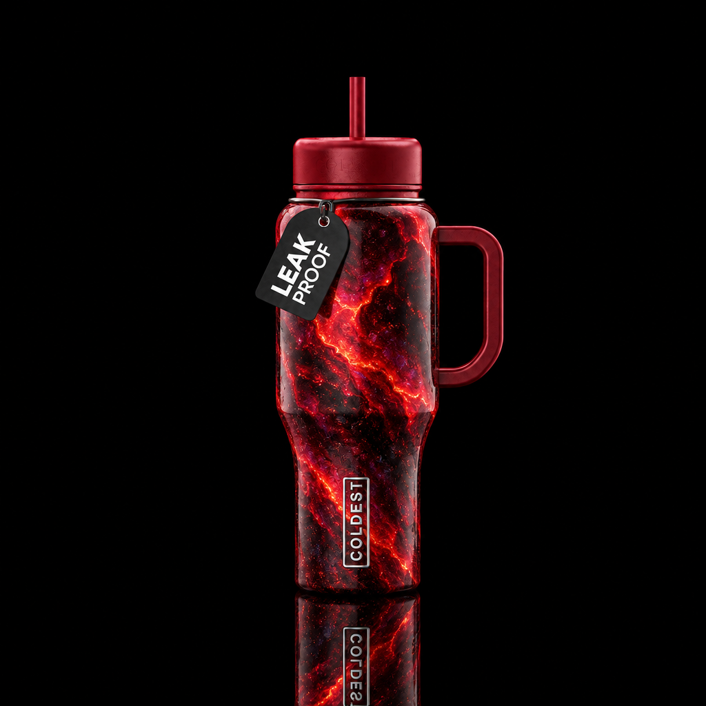 Dragons blood glowie water bottle design