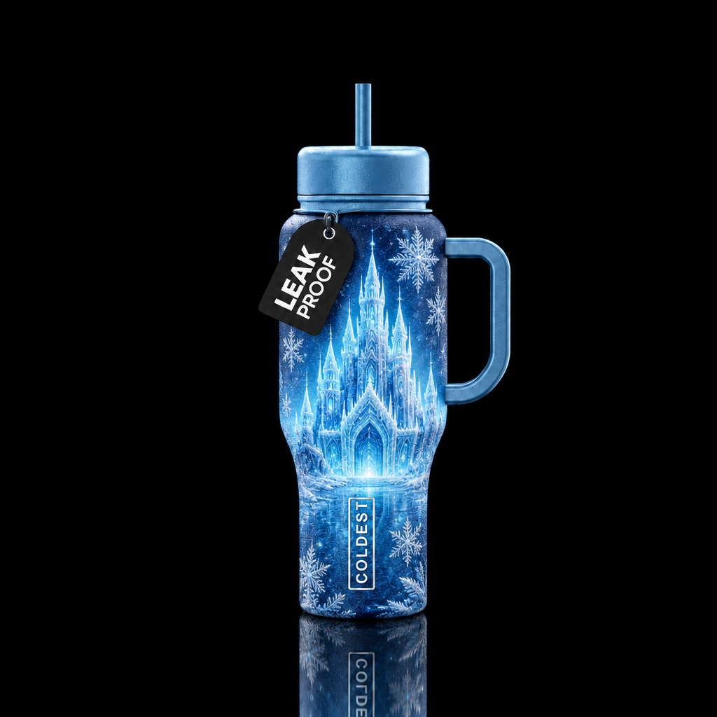 Ice castle water bottle design