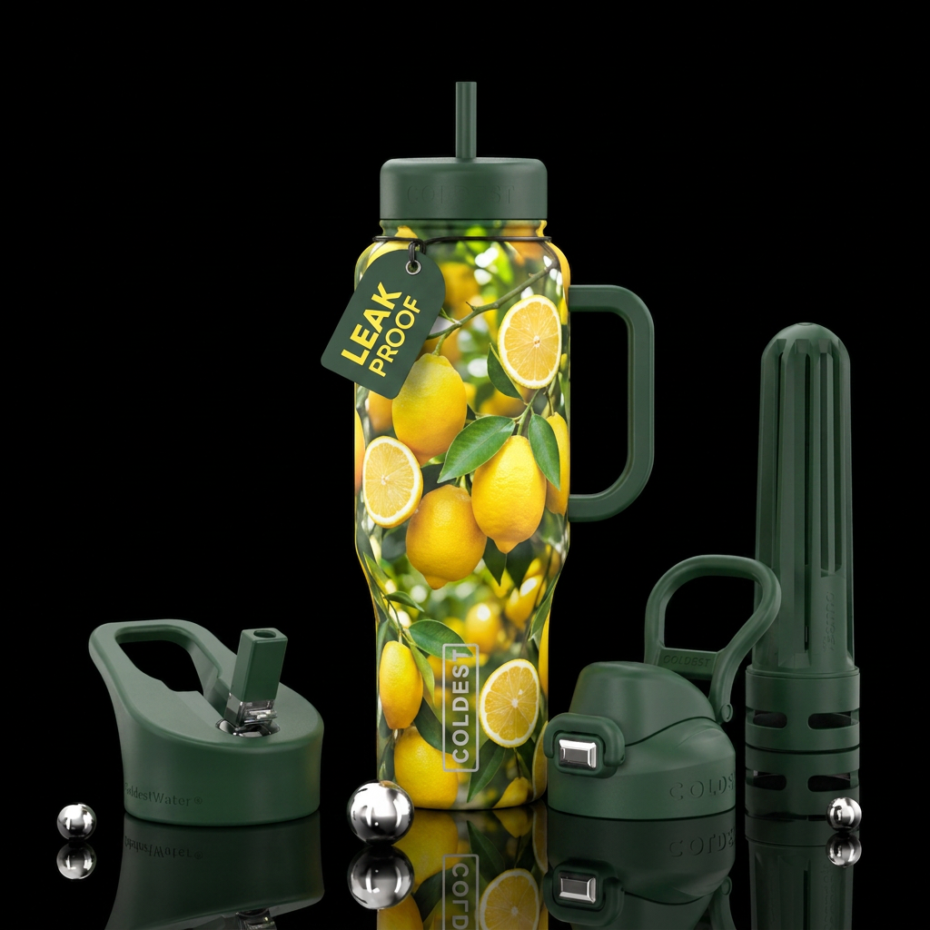Lemons 🍋  some half some full . Give it a nature ... water bottle design