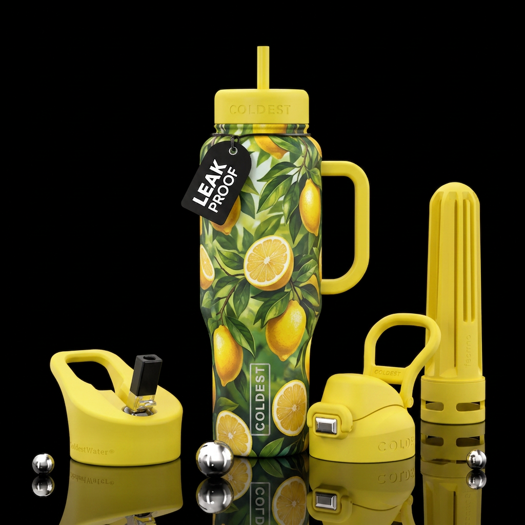 Lemons water bottle design