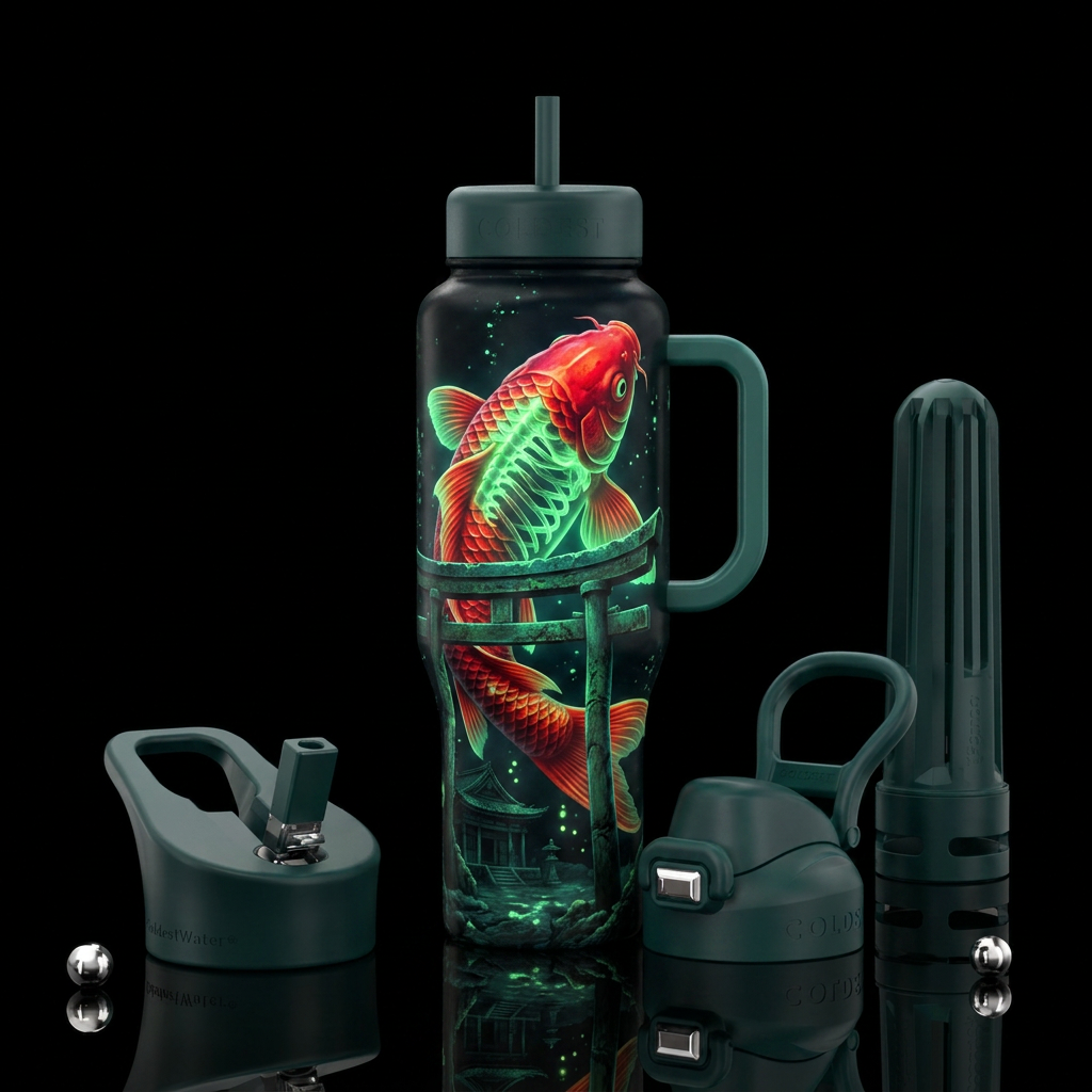 Boss koi water bottle design