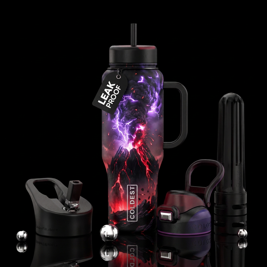 Night explosion water bottle design