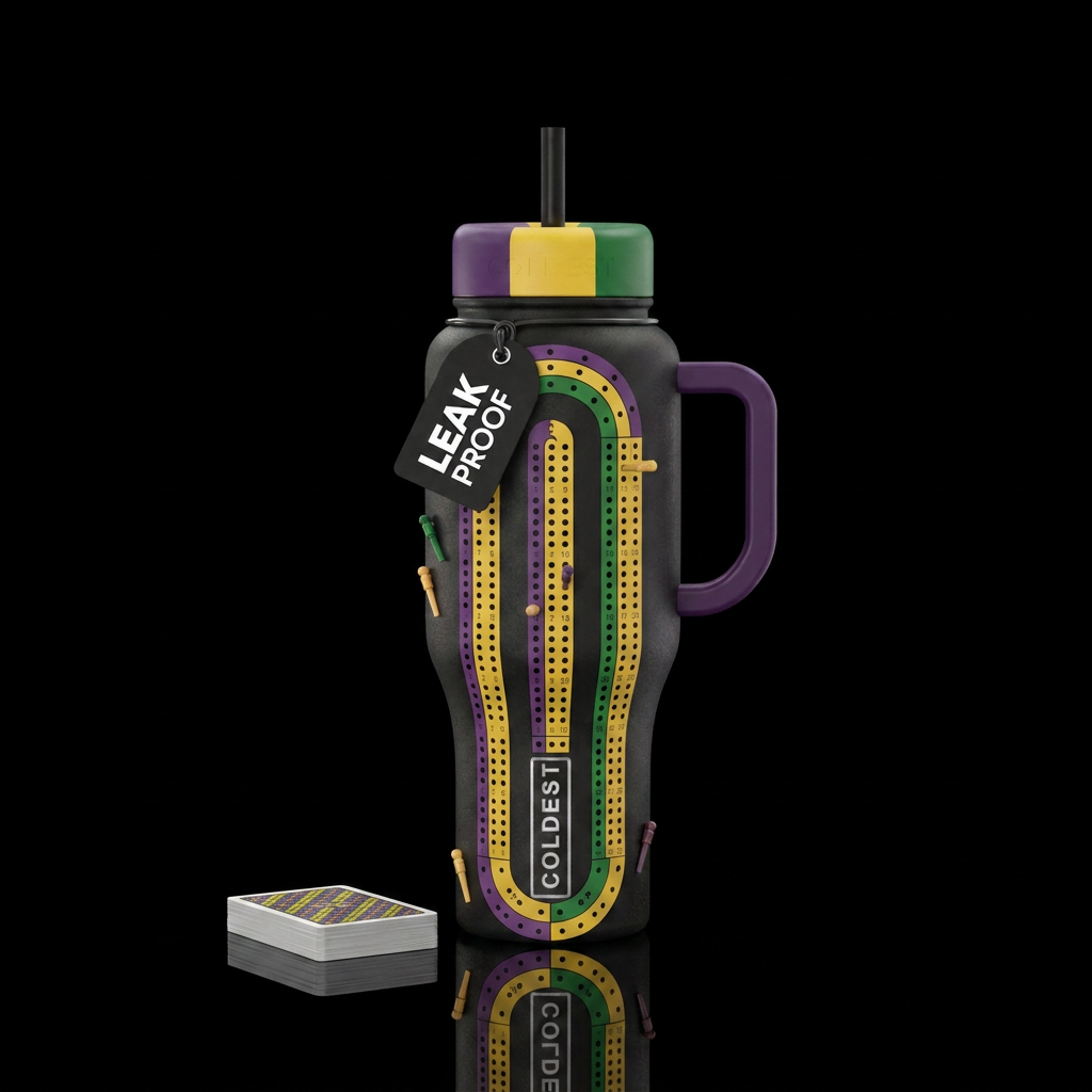 Cribbage water bottle design