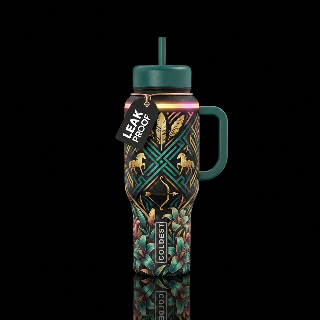 Art water bottle design