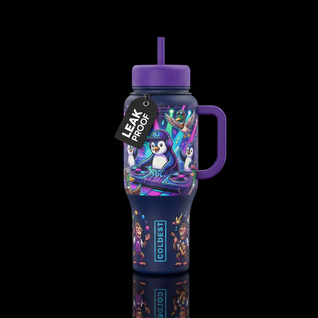 DJ P water bottle design