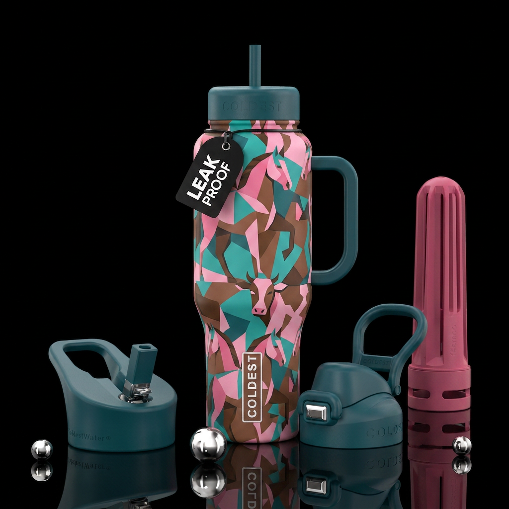 FIND ME IN THE FIELD water bottle design