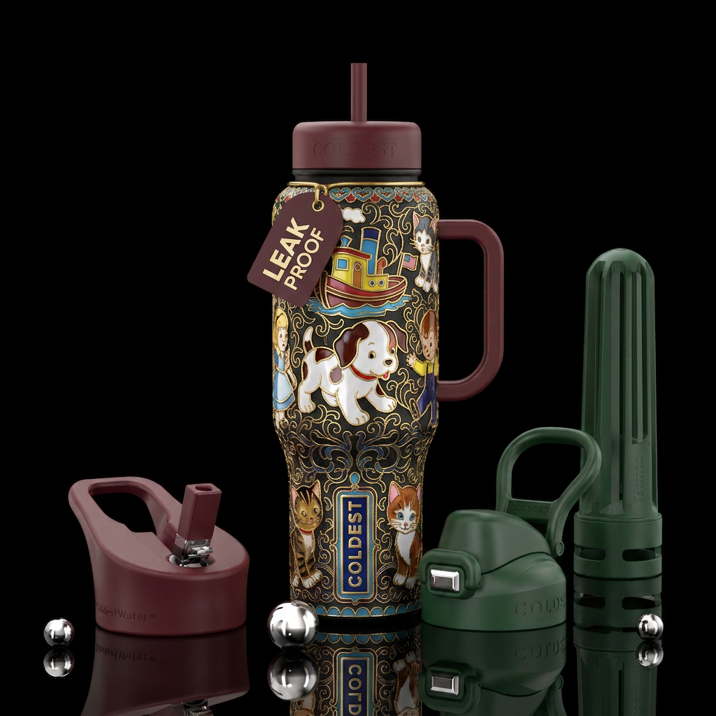 My little golden adventure water bottle design