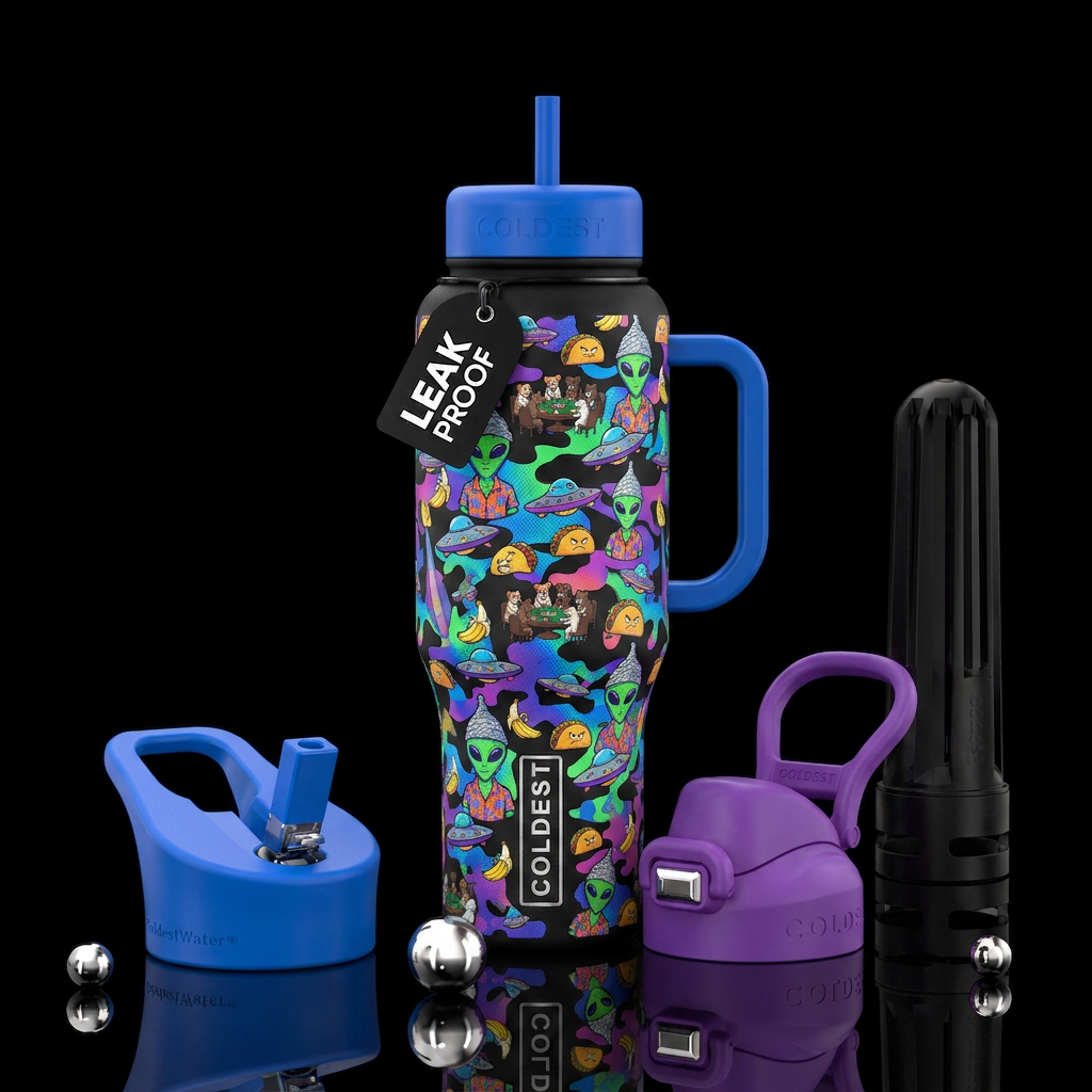 We were never here. water bottle design