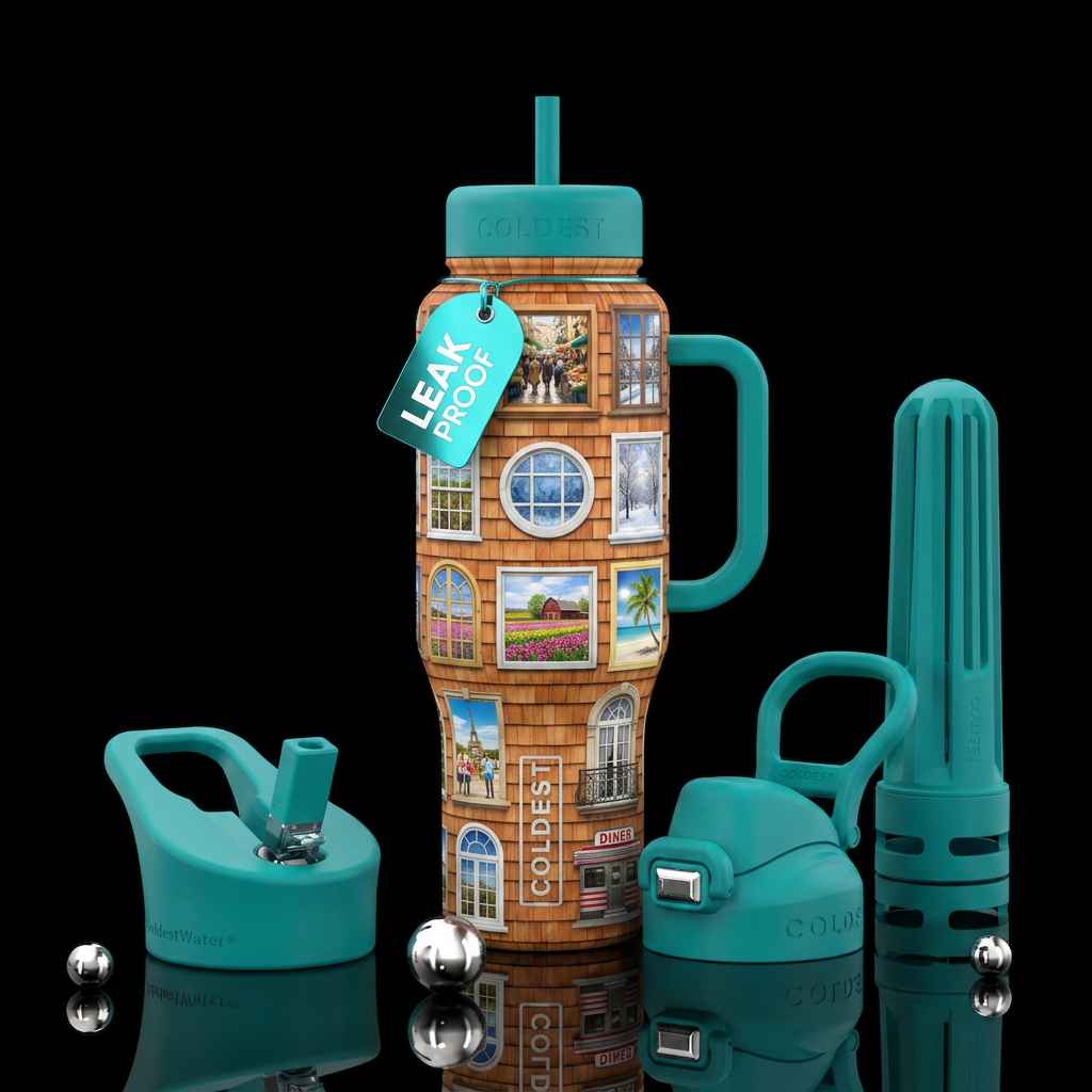 The closed door, the open vacation water bottle design
