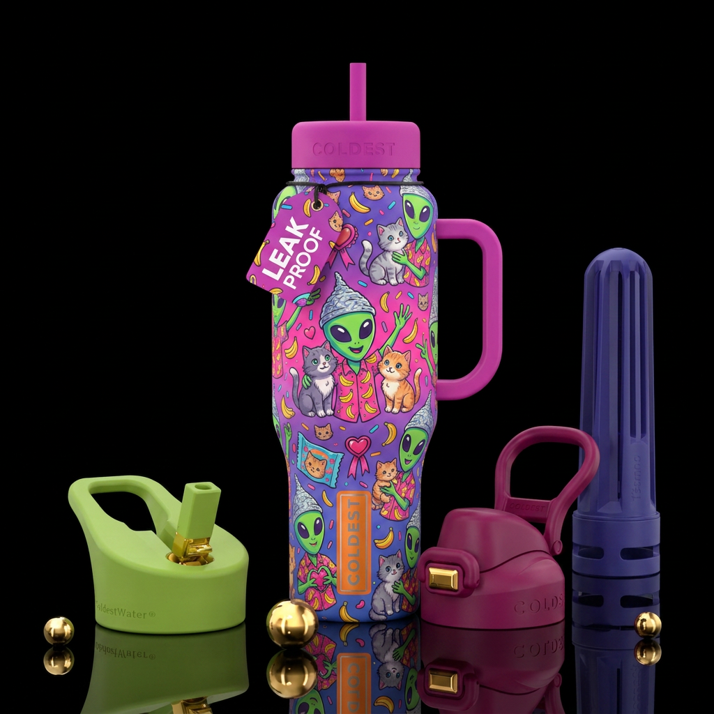 Meownly love water bottle design