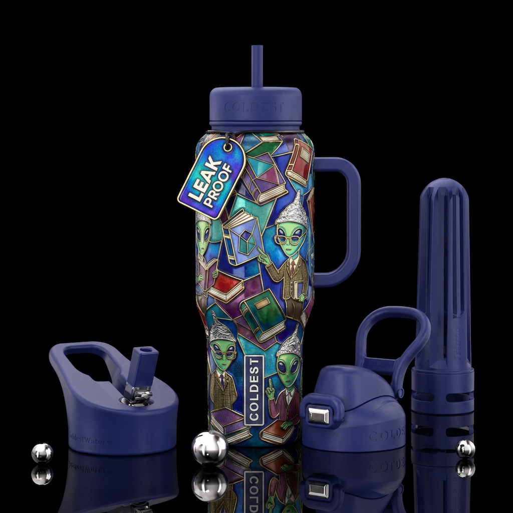 Learning hooman history water bottle design