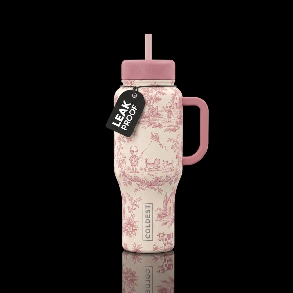 Go fly a kite right meow water bottle design