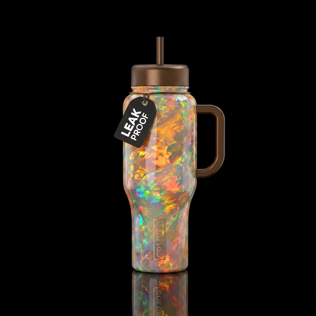 Fire opal water bottle design