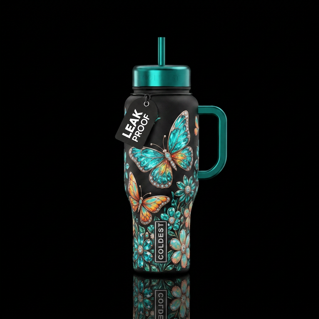 Flutter gems water bottle design
