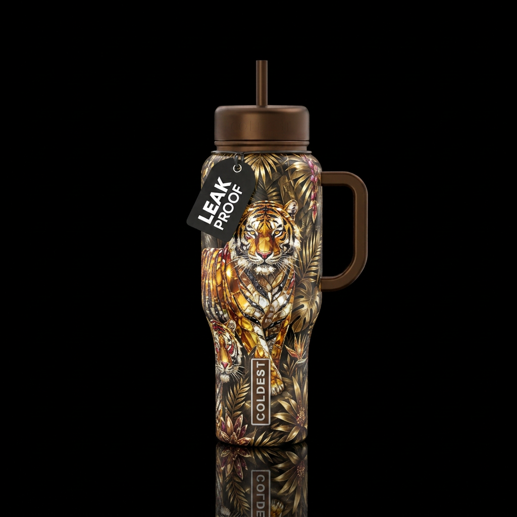 Sparkle in the jungle water bottle design