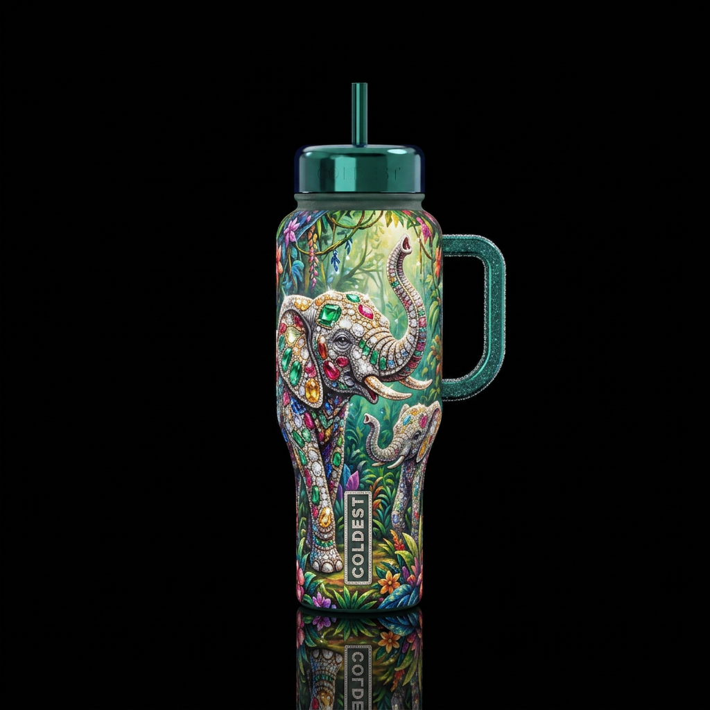 Spiritual journey shines water bottle design