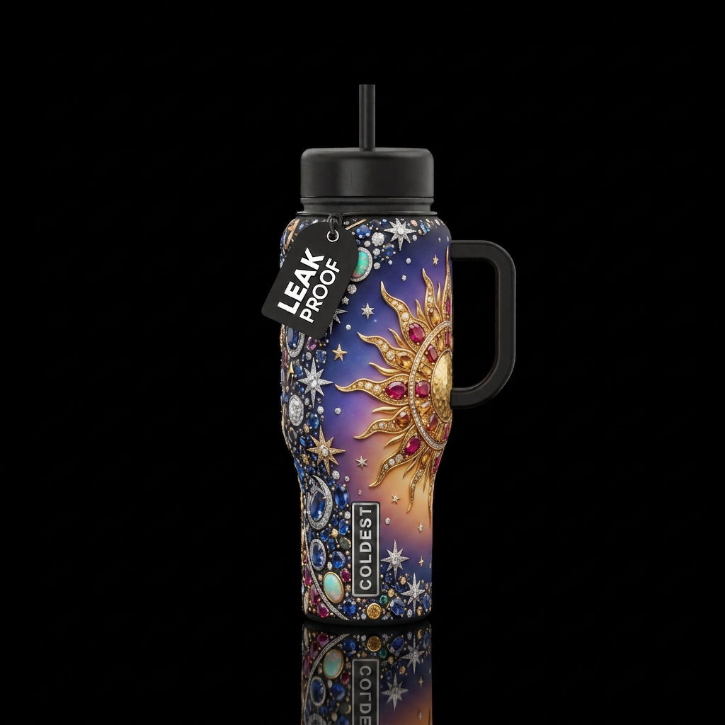 Center of all Shine water bottle design